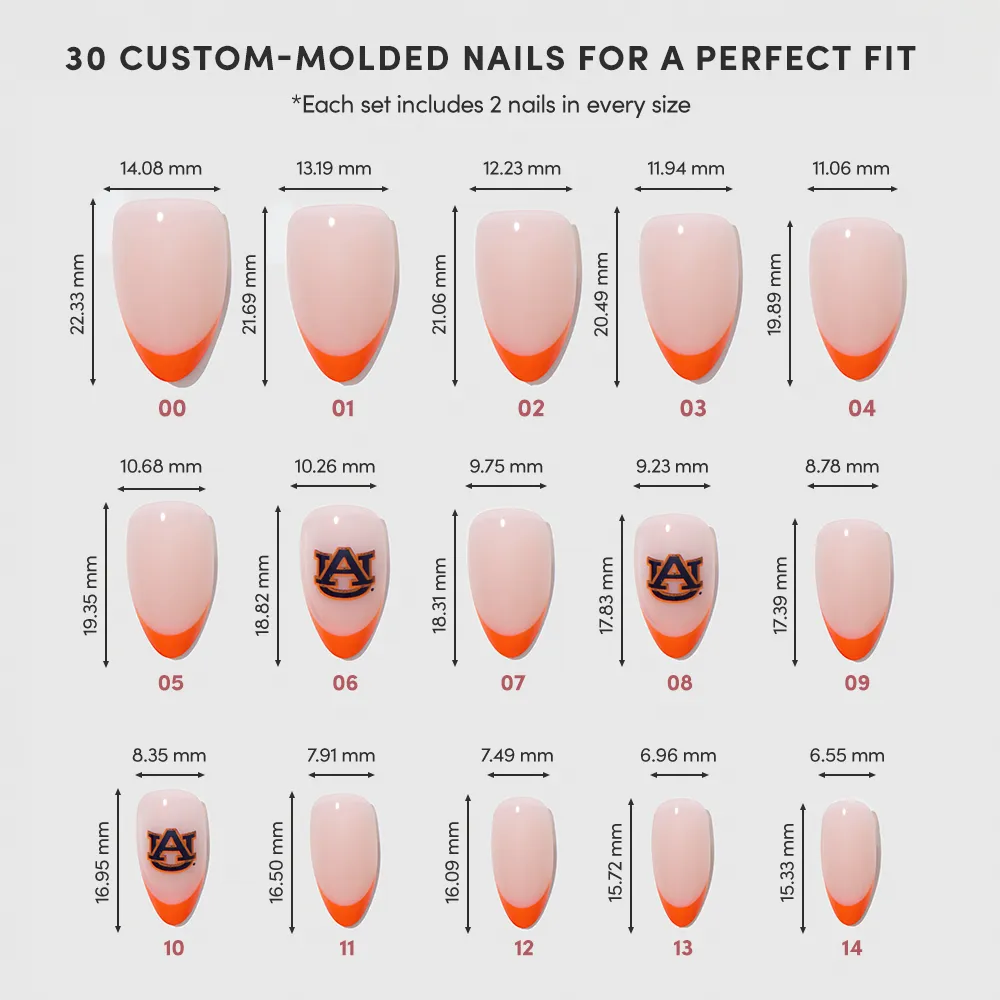 Auburn Tigers Press-On Nail Set - Image 6