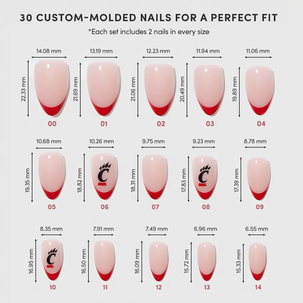 Cincinnati Bearcats Press-On Nail Set - Image 6