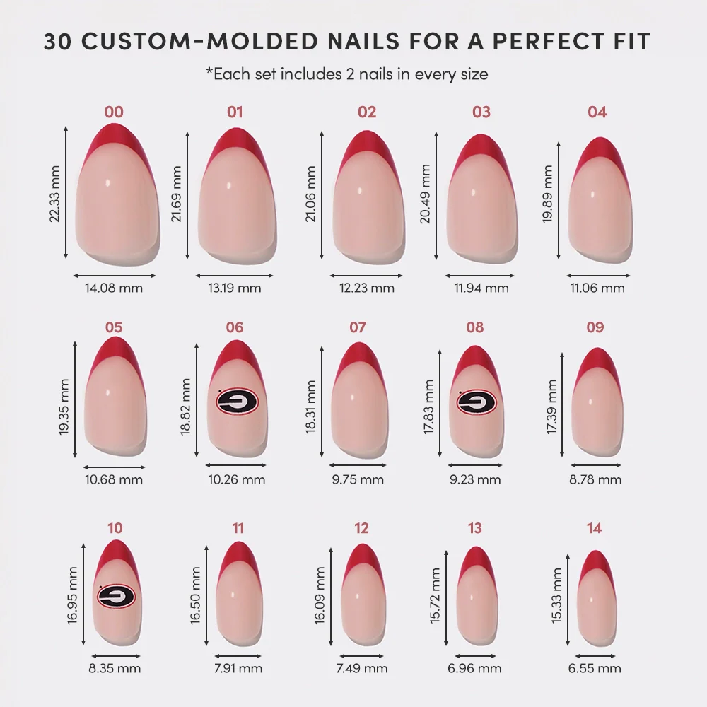 Georgia Bulldogs Press-On Nail Set - Image 6