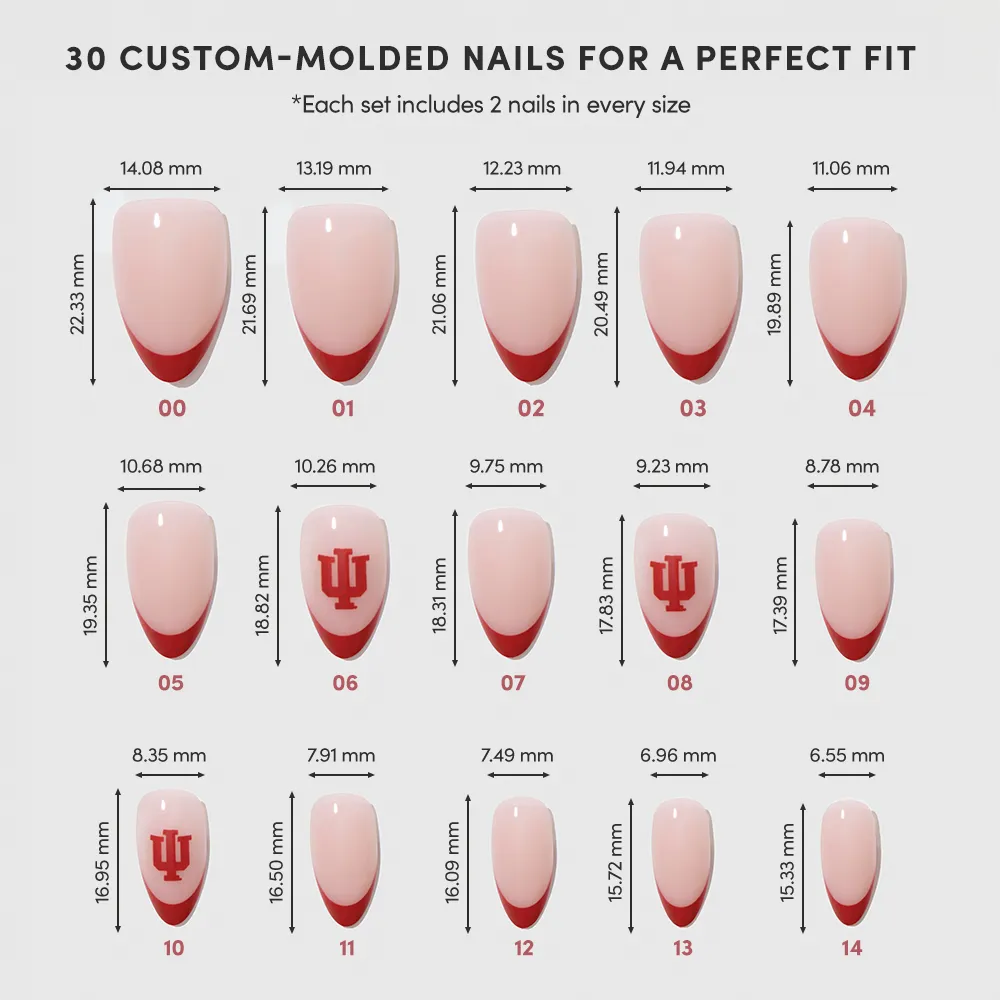 Indiana Hoosiers Press-On Nail Set - Image 6