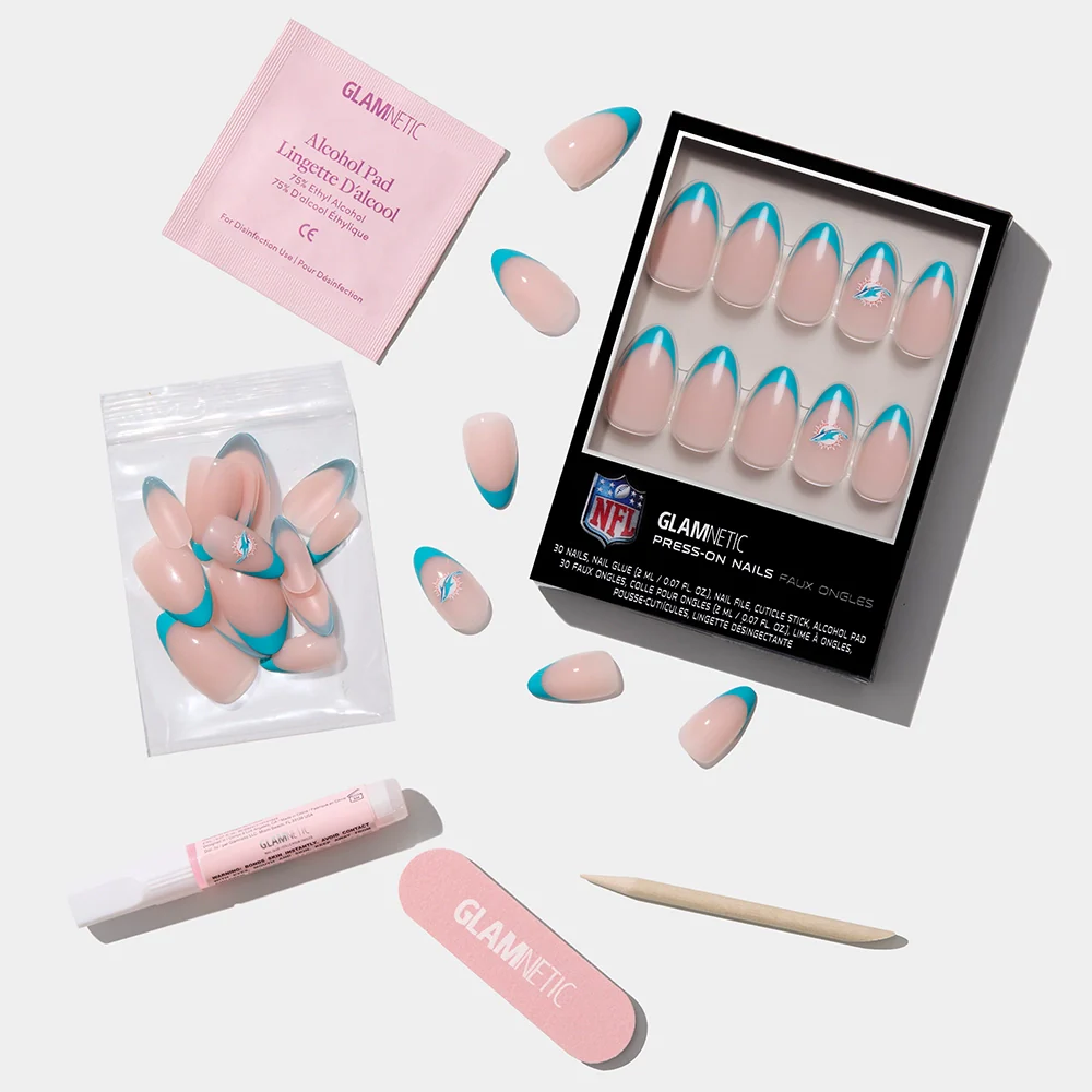 Miami Dolphins Press-On Nail Set - Image 4