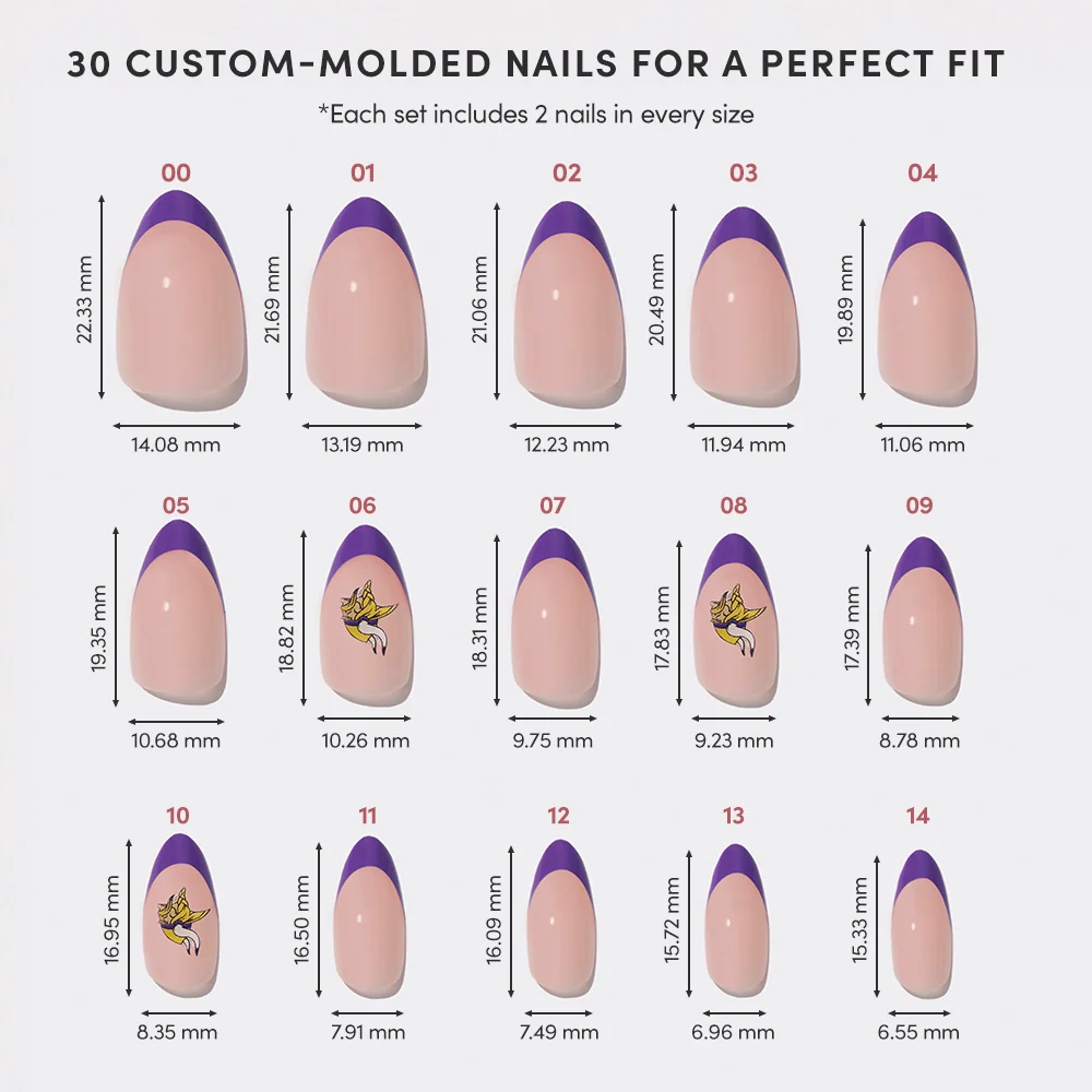Minnesota Vikings Press-On Nail Set - Image 6
