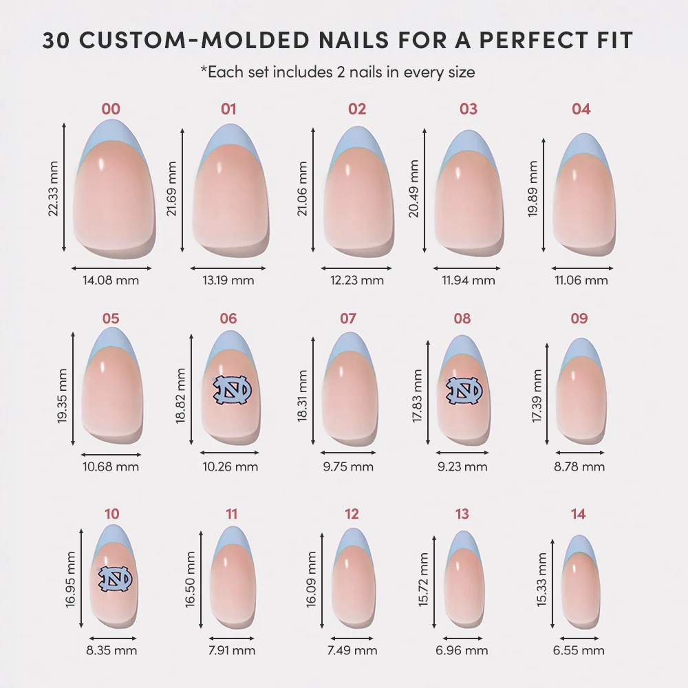 North Carolina Tar Heels Press-On Nail Set - Image 6