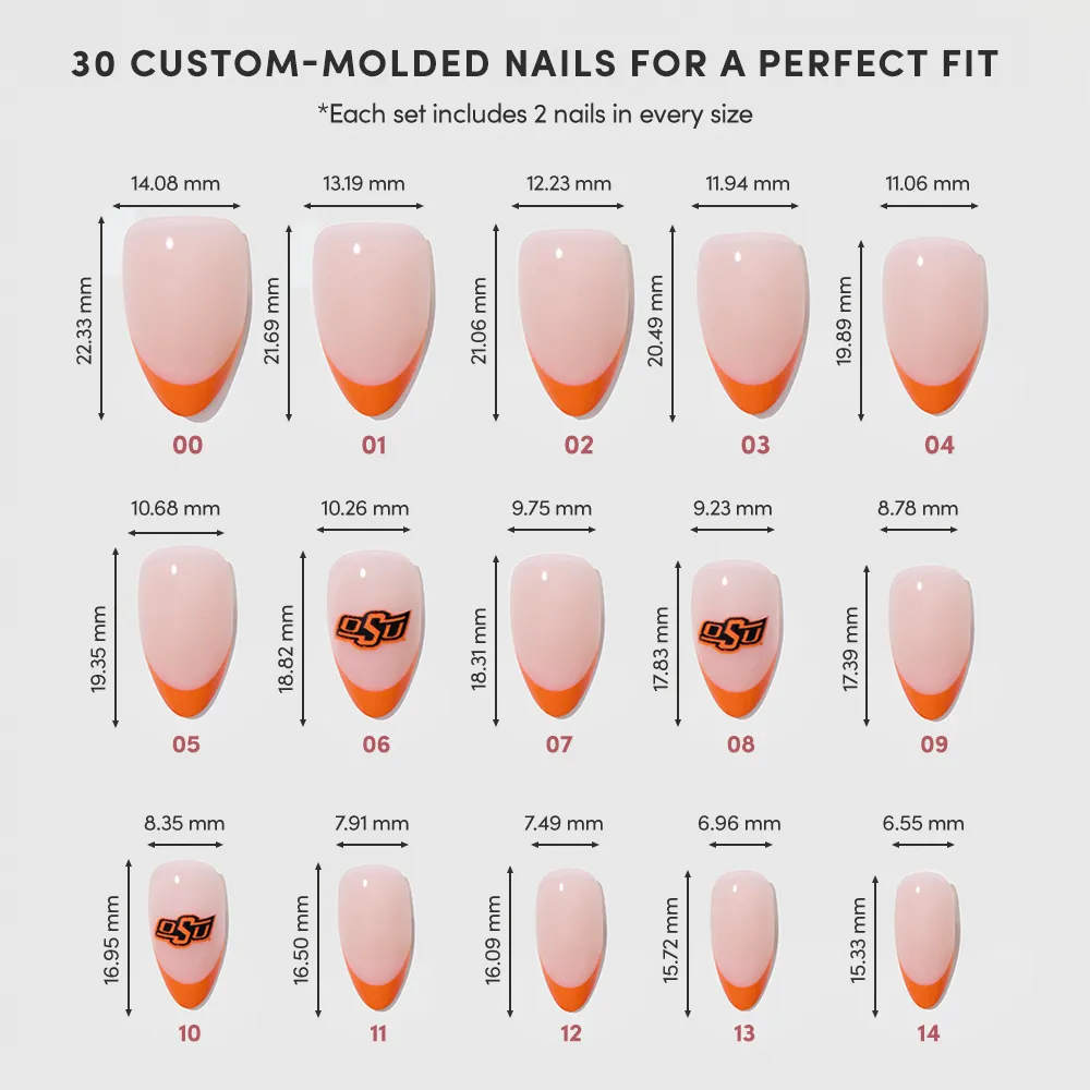 Oklahoma State Cowboys Press-On Nail Set - Image 6