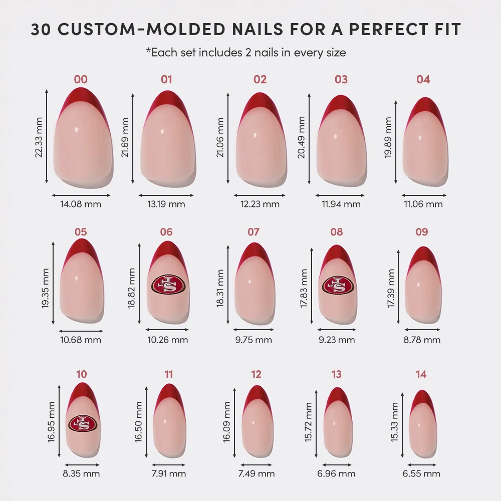 San Francisco 49ers Press-On Nail Set - Image 6