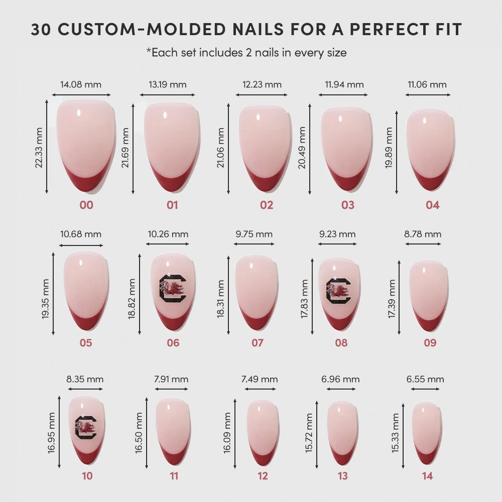 South Carolina Gamecocks Press-On Nail Set - Image 6