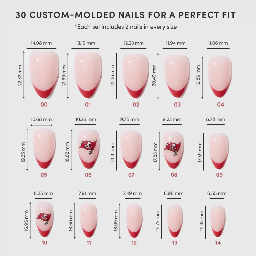 Tampa Bay Buccaneers Press-On Nail Set - Image 6
