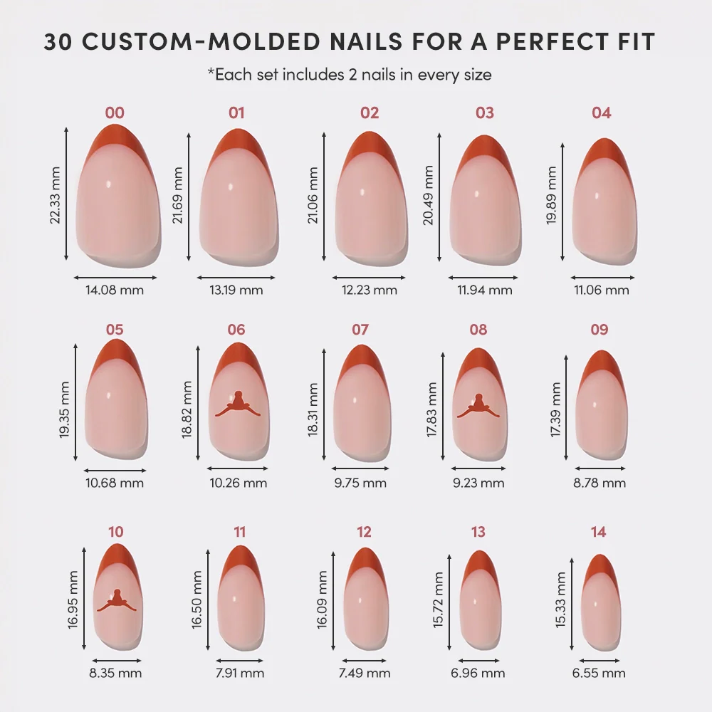 Texas Longhorns Press-On Nail Set - Image 6