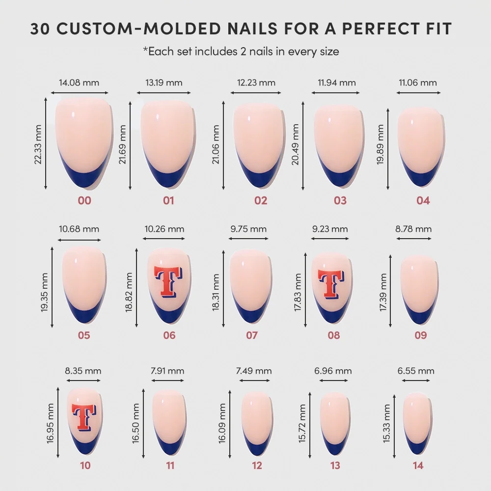 Texas Rangers Press-On Nail Set - Image 4