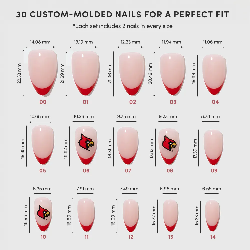 University of Louisville Cardinals Press-On Nail Set - Image 6